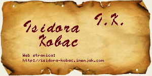 Isidora Kobac vizit kartica
